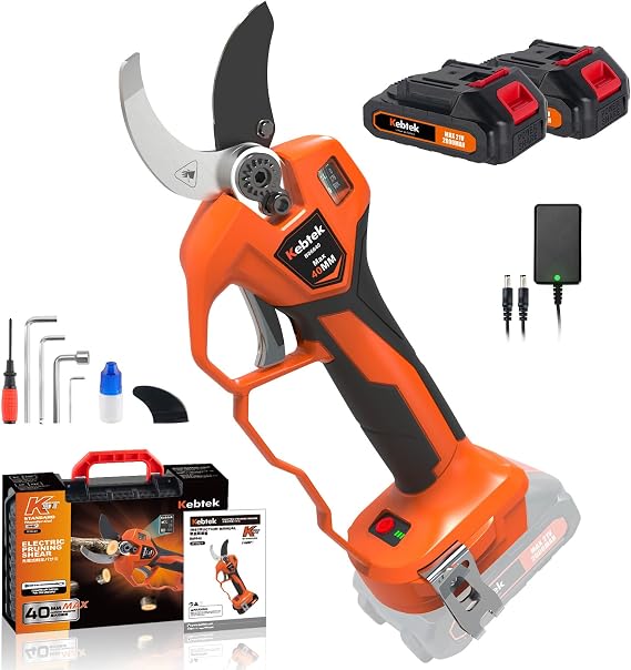Kebtek Electric Pruning Shears 40mm Battery Power Pruners