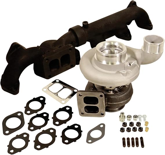 BD Diesel Performance BD Diesel 1045292 Iron Horn Turbocharger Kit; S363SXE/76 0.91AR; Flow 79 lb/min.; Incl. Turbo/ORBM16x1.5 Plug/Oil Drain Gasket/Fitting/Bolt/T4 Manifold Kit/T4 Gasket Kit;