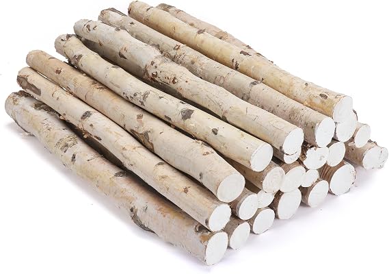 Birch Logs 24 Pack Decorative Birch Branches for Decoration&Crafts