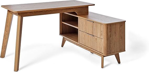 Jahnke Wave C 150 E Montana Corner Desk Oak