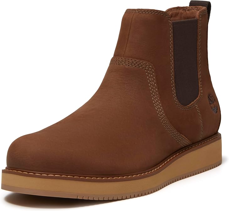 Timberland Men's Redwood Edge Chelsea Boot, Rust Nubuck, 9.5 Medium