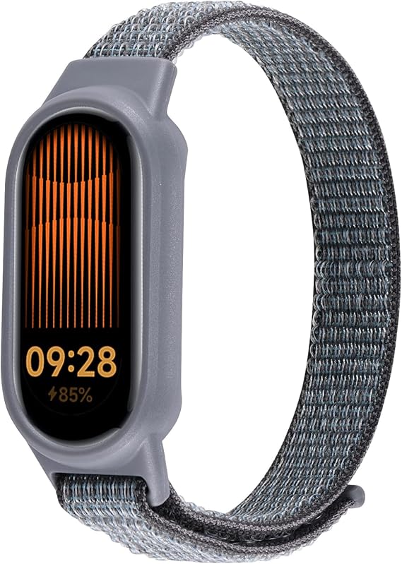 Strap Compatible with Xiaomi Band 9/Xiaomi Band 8, Elastic Nylon Sport Replacement Band for Xiaomi Band 9/Xiaomi Band 8 Smart Watch Strap, Women Men Bracelet