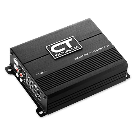 CT Sounds CT-80.4D Full-Range Class D 4 Channel Car Audio Amplifier, 480 Watts RMS