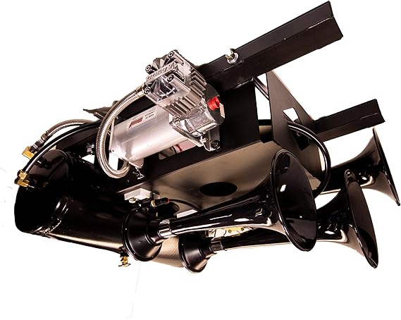 Bolt-on Train Horn System with 230 Triple Train Horn and Spare Tire Location System Mounting