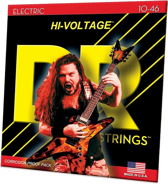 DR Strings HI-VOLTAGE™ DIMEBAG DARRELL - Nickel Plated Electric Guitar Strings: Medium 10-46