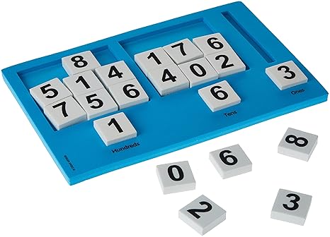Didax Educational Resources Base Ten Place Value Frame, Multicolor, 8 x 14.5 x 5 in (211038)