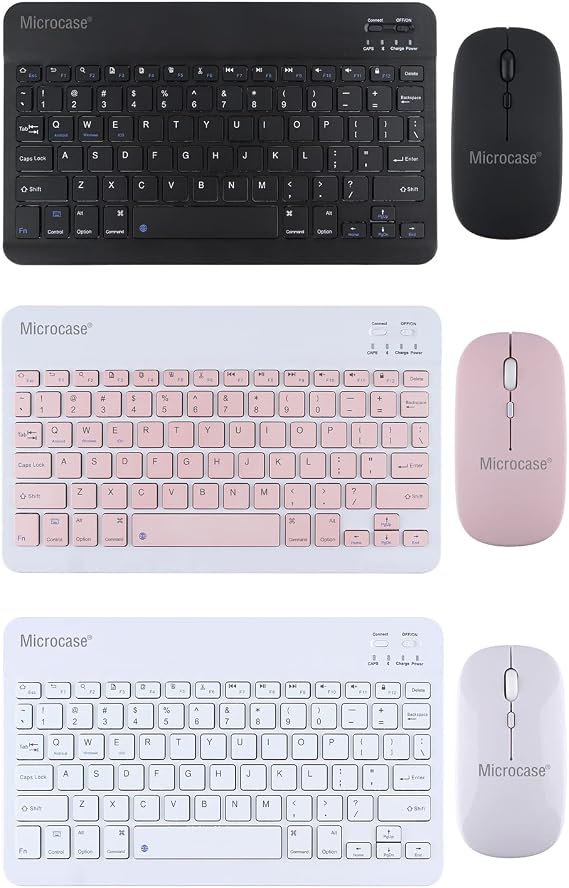 Microcase Tablet ve Telefonlar için Bluetooth Klavye ve Mouse Set - AL3476 (Beyaz)