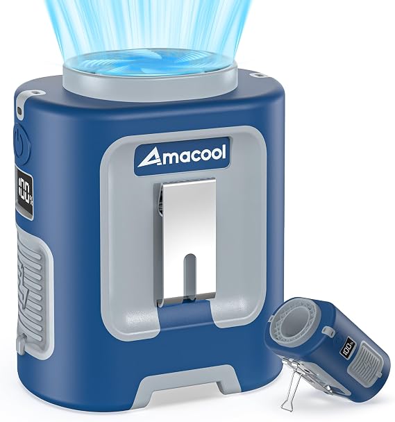 AMACOOL Mini Portable Waist Fan Clip on, 13000RPM Wearable Shirt Belt Fan