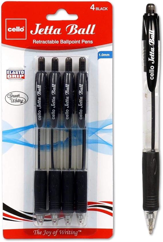 Cello Jetta Ball Black 4PK
