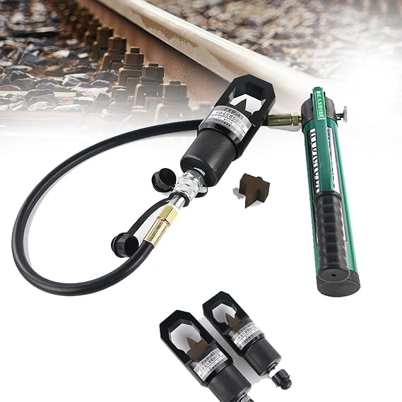 Hydraulic Nut Splitter,12-16 Ton Nut Cracker Removal Tool,Split Type Nut-Cutter Breaker with Hand Pump for Rusted/Seized Screw Nuts,Heavy-Duty Nut Removal Tool W/ 2Blades,FYP-41