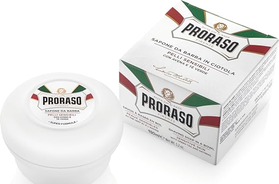 Proraso Shaving Soap in a Bowl, White, 150 ml