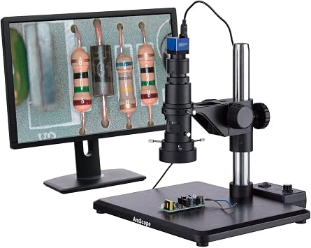 AmScope 0.7X-5X Zoom 3.1MP USB Digital Inspection Microscope with Ring-Light