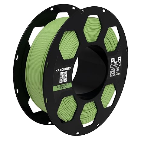 HATCHBOX Matte PLA 3D Printer Filament, Dimensional Accuracy +/- 0.03 mm, 1 kg Spool, 1.75 mm, Guacamole Green
