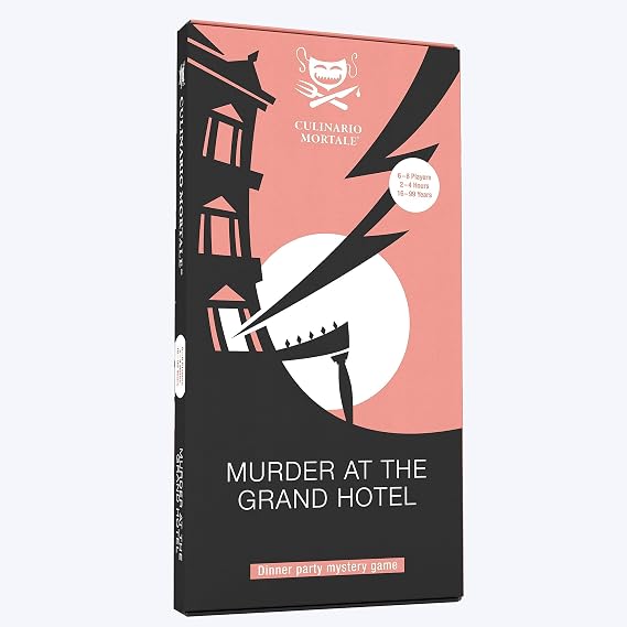Culinario Mortale Murder at The Grand Hotel - A Modern Murder Mystery Dinner Party Game for 6-8 Players