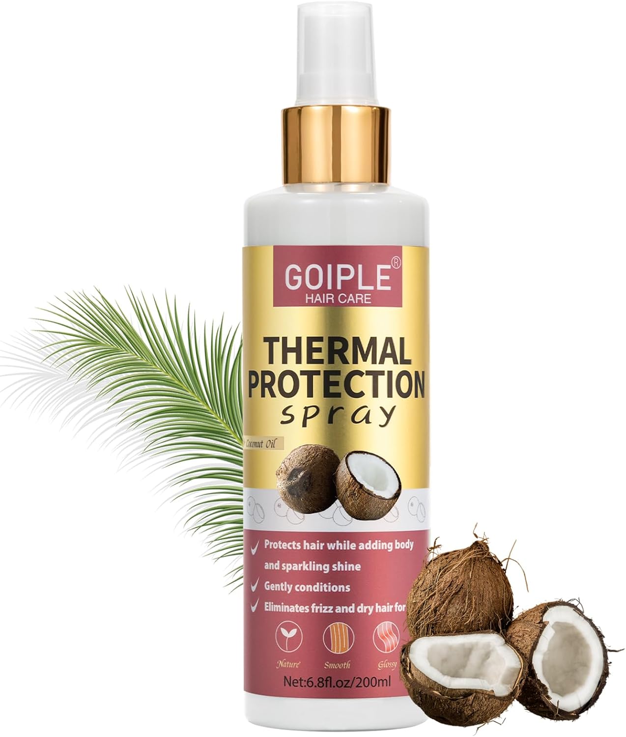 WOZUTUNT Heat Protectant Spray for Hair - Professional Grade Protection, Paraben & Dye Free Heat Defence for All Hair Types