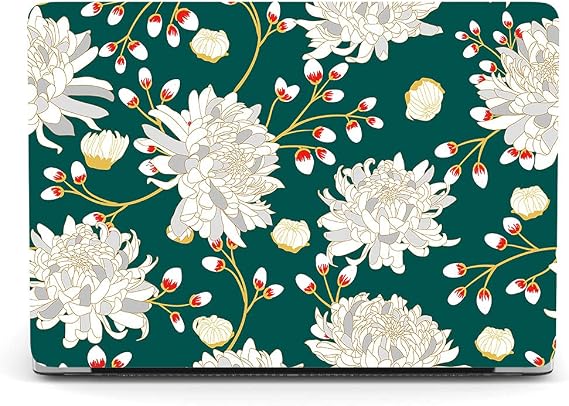 Hard Cover Compatible with MacBook Air 11 inch Case 2015 2014 2013 2012 2011 2010 Realease Model A1465 A1370, Color Printing Matt Plastic Hard Protective Shell Cover Case - White Flower