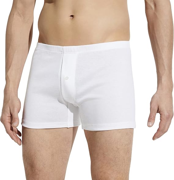 Zimmerli Men's Business Class Open Button Fly Boxer, 2221477, White, L