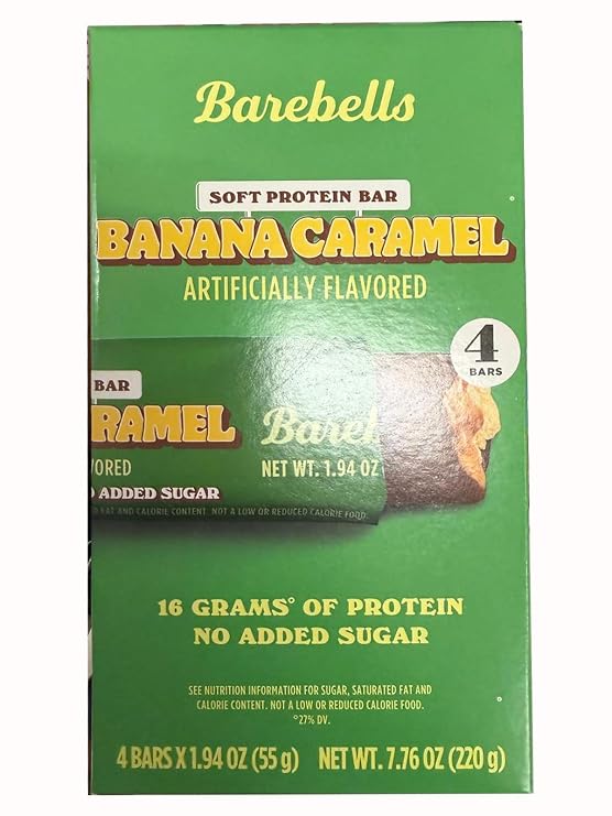 Barebels Soft Banana Caramel Protein Bars - 7.76oz/4 Bars - 16gms Protein