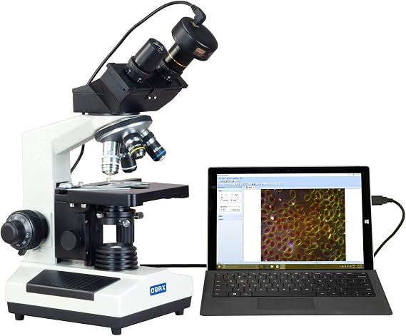 OMAX 40X-1000X Oil Darkfield Compound Binocular Microscope with 3.0MP USB Digital Camera