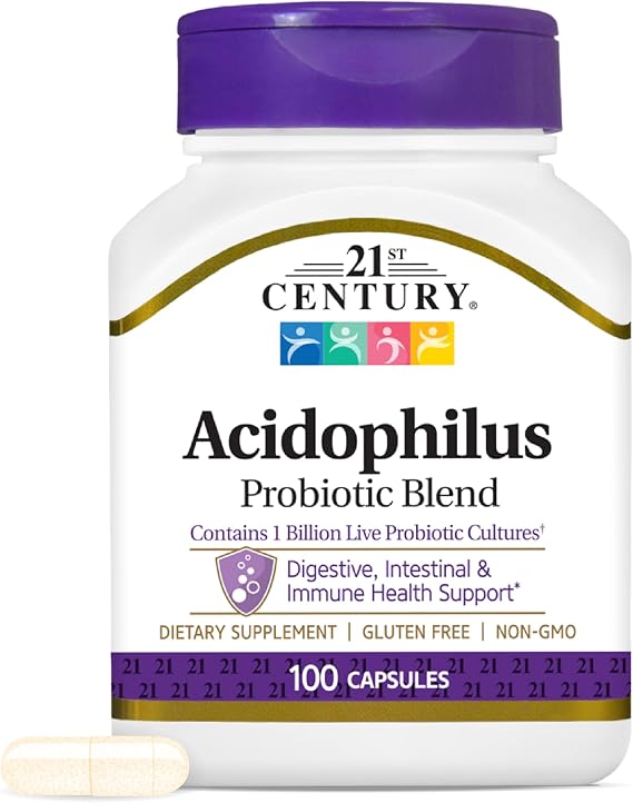 21st Century Acidophilus Probiotic Blend Capsules, 100 Count