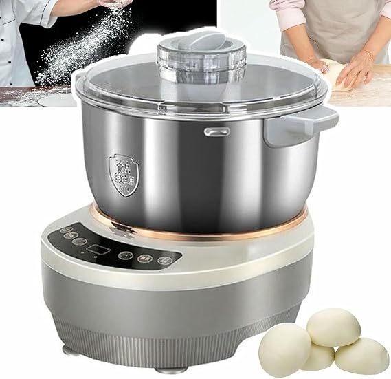 Electric Dough Maker,5L/7L Non-Stick Stainless Steel Automatic Dough Kneader with Fermentation Function,Split Design Dough Mixer Machine,for home and commercial(5L)