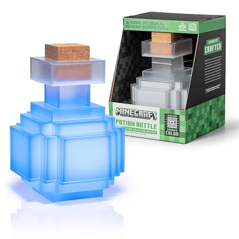 The Noble Collection Minecraft Potion Bottle LED Color Changing | Minecraft Life Size Prop Replica Collector Replica - Potion Bottle LED Color Changing