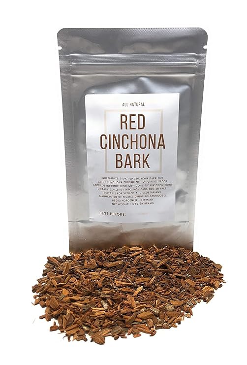 Red Cinchona Bark - Cut, Dried & Natural Cinchona Pubescens from Ecuador, also known as China-bark and Peruvian bark - Net Weight: 1 Oz / 28 Grams
