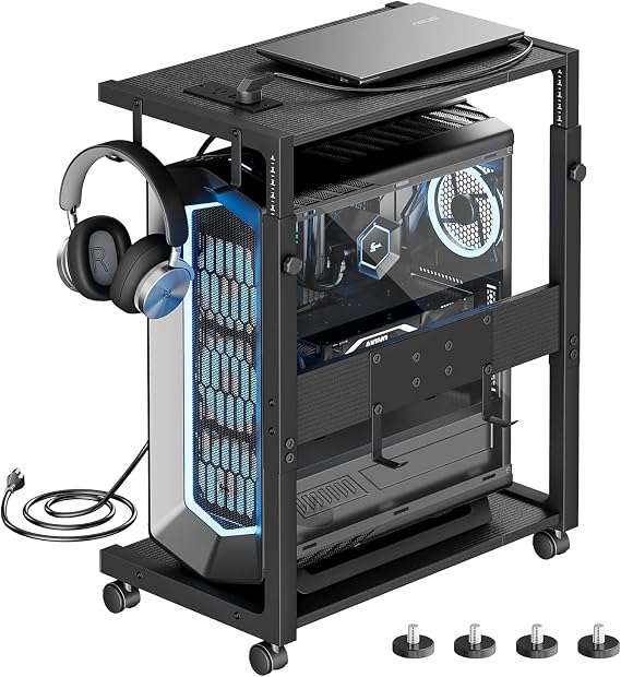 JANE EYRE Computer Tower Stand - 23.03"-28.3" Height Adjustable
