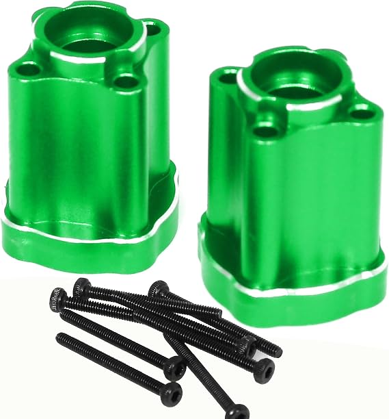 Rear Axle Mount Set Aluminum for Losi 1/18 Mini LMT 4X4 Brushed Monster Truck,Replacement for Losi - LOS214043 Upgrade Part Rear Axle Mount Lockout for Losi-LOS01026 1/18 Mini LMT Monster (Green)