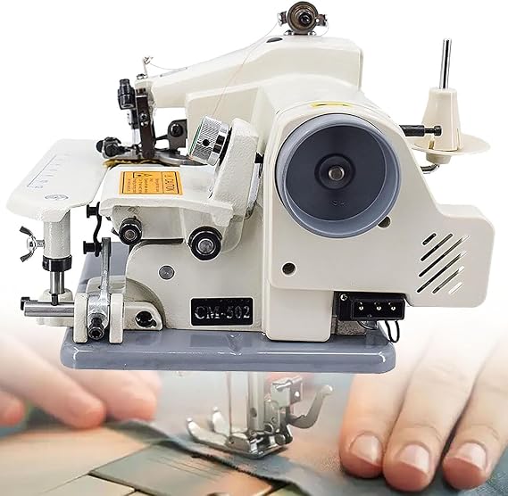 Portable Sewing & Embroidery Machine - Blind Stitch Hemmer, 1200RPM High Speed, Adjustable Needle Pitch (3-8mm), Foot Pedal, 10 Needles for Hemming Pants & Clothing