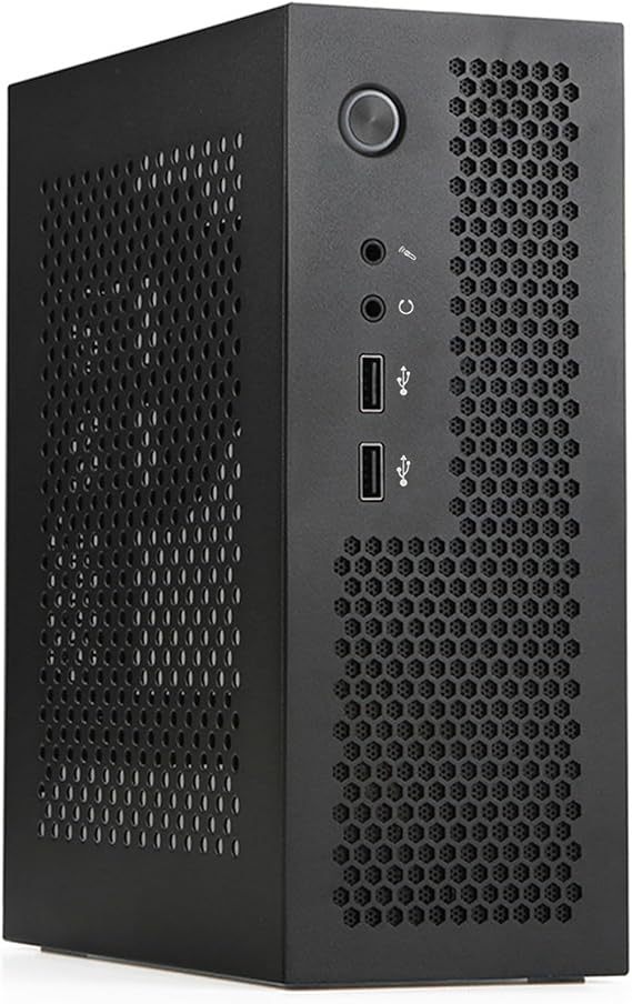 A09 HTPC Computer Case Mini ITX Gaming PC Chassis Desktop Chassis USB 2.0 Computer Case Home Computer Case Black