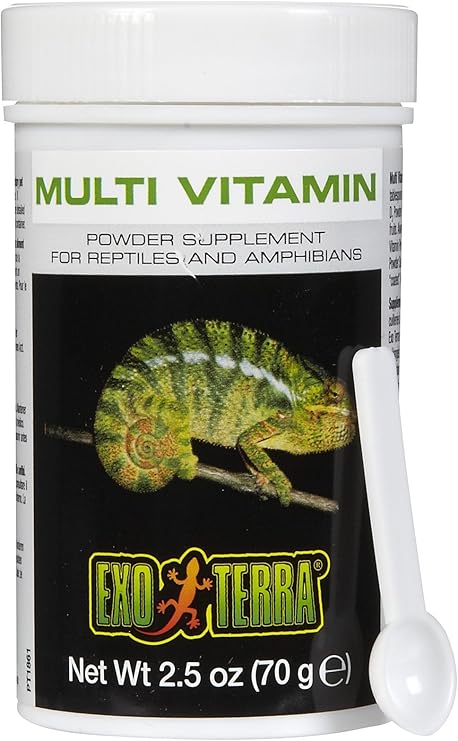Exo Terra Multi Vitamin Powder Supplement for Reptiles & Amphibians, 2.5 oz | Supports Growth, Reproduction & Vital Functions, Balanced Blend of Vitamins, Minerals, Amino Acids & Trace Elements