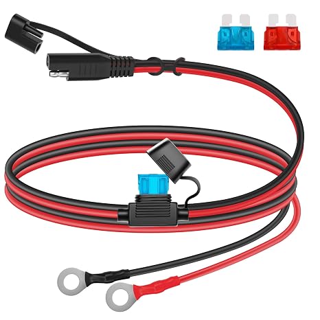 SAE Extension Cable, Battery Tender Extension Cable for Motorcycle/Motorbike/Car/Solar Panel, 16AWG SAE Battery Connector 2FT, SAE Adapter