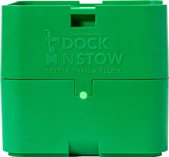 Trailer Jack Stand, Stabilizing Leveling Block Stores on Tongue Frame, Fits Most Jack Foot Plates, Wheel, RV Camper, Pop Up, Boat, Utility Travel Accessories, Secures with a Bungee, GEN 1