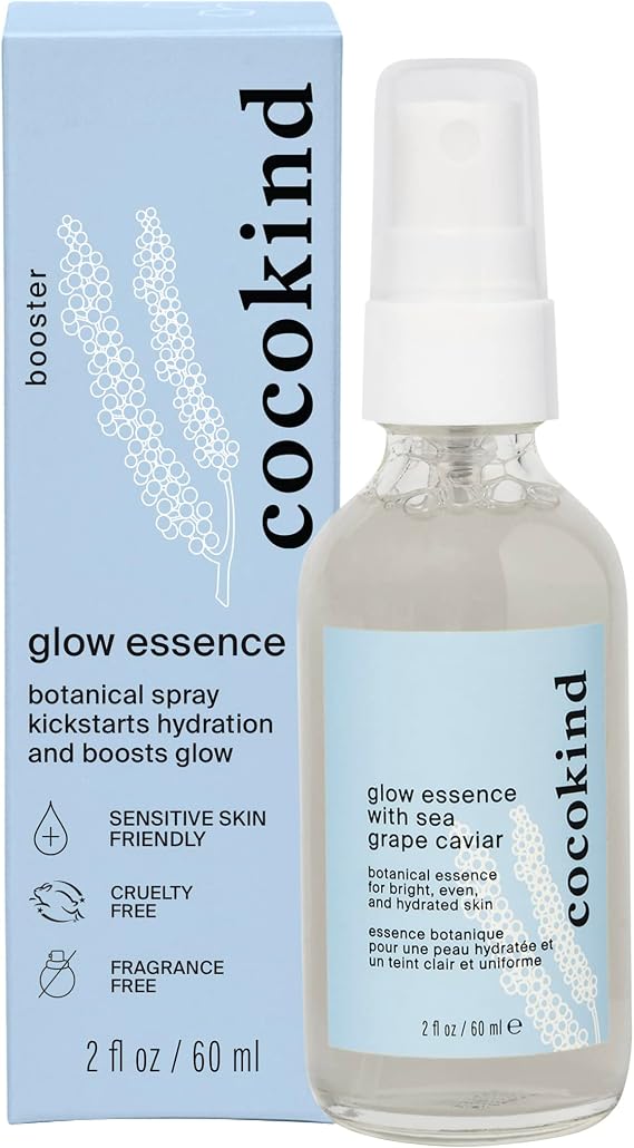 Cocokind Glow Essence with Sea Grape Caviar, Hydrating Primer and Facial Mist, Facial Moisturizer with Sea Buckthorn, Linoleic Acid, and Vitamin E | Hydrating Primer and Facial Mist, Facial Moisturizer with Sea Buckthorn, Linoleic Acid, and Vitamin E