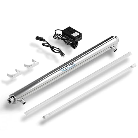 Aquasure Quantum Series 12 GPM Ultraviolet Light UV-C Water Filtration Filter System for Whole House Water Filtration and Purifier