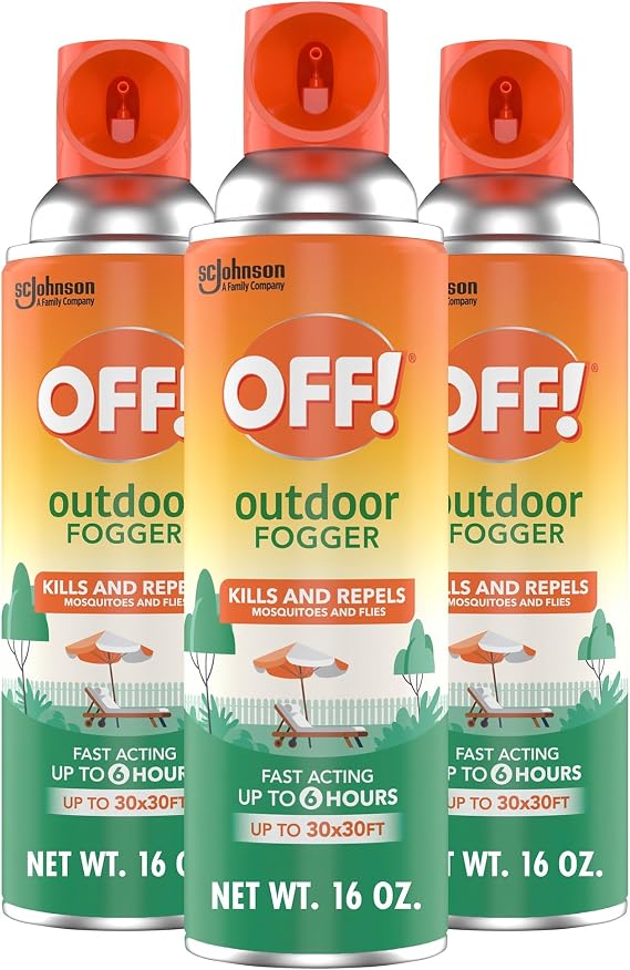 OFF! Outdoor Fogger Yard and Deck Insect Repellent Backyard Pretreat Kills and Repels Insects 16 Ounce (Pack of 3)