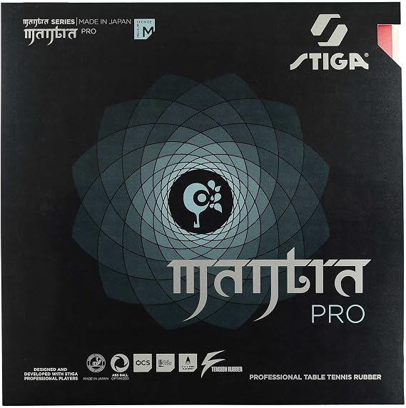 STIGA Table Tennis Rubber Tension Back Soft Mantra Pro M