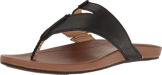 OLUKAI Lala Womens Black/Tan Sandals