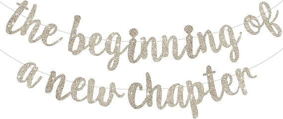 BEISHIDA Champagne Pre-Strung Glitter The Beginning of A New Chapter Banner