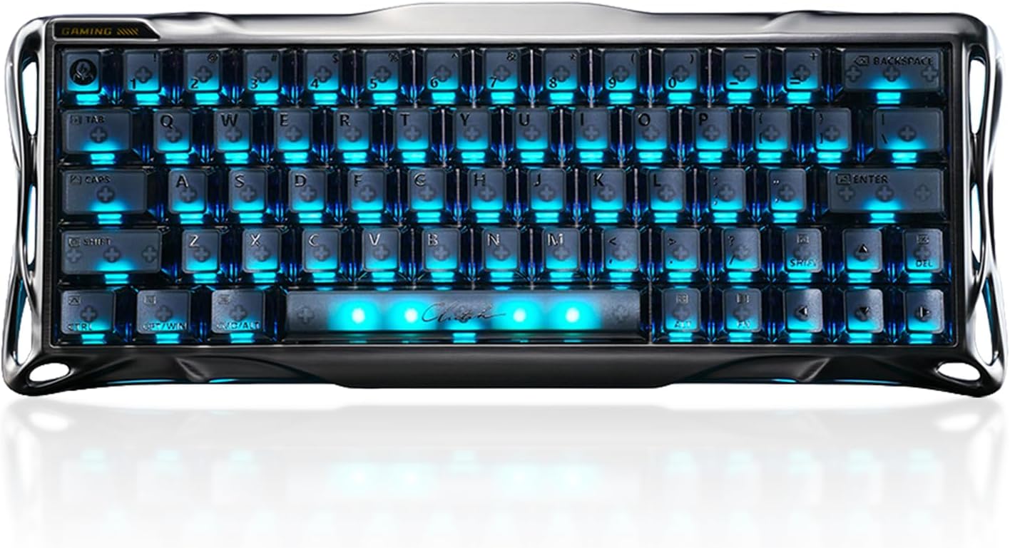 GravaStar Mercury V60 PRO Gaming Keyboard with 0.005mm Rapid Trigger, Customized UFO Magnetic Switch, Supports Wired 8000Hz, 0.125ms Ultra Low Latency, All Aluminum Frame, Translucent Key Cap