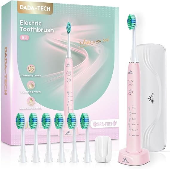 Sonic Electric Toothbrush for Adults and Kids Rechargeable Ultrasonic