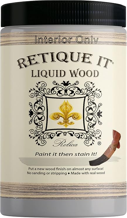 Retique It Liquid Wood - Bleached Quart - Paint, Stain & Coat (32 fl oz)
