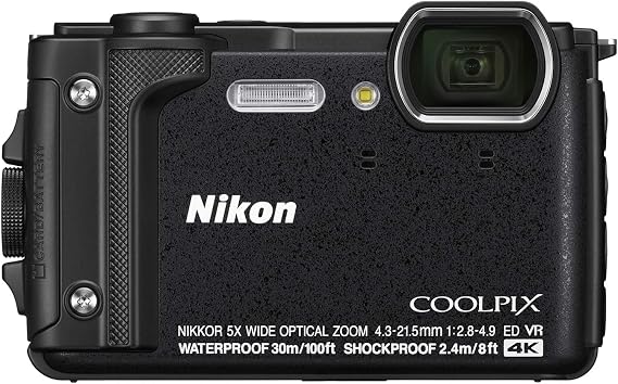 Nikon Coolpix W300 BK Digital Camera, 16.5 Megapixels, Black, Waterproof, Cold Resistant, Dustproof