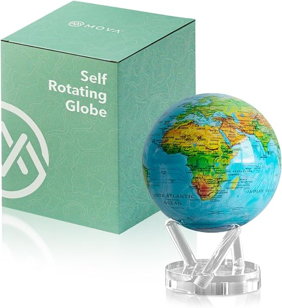 6 Blue with Relief Map MOVA Globe