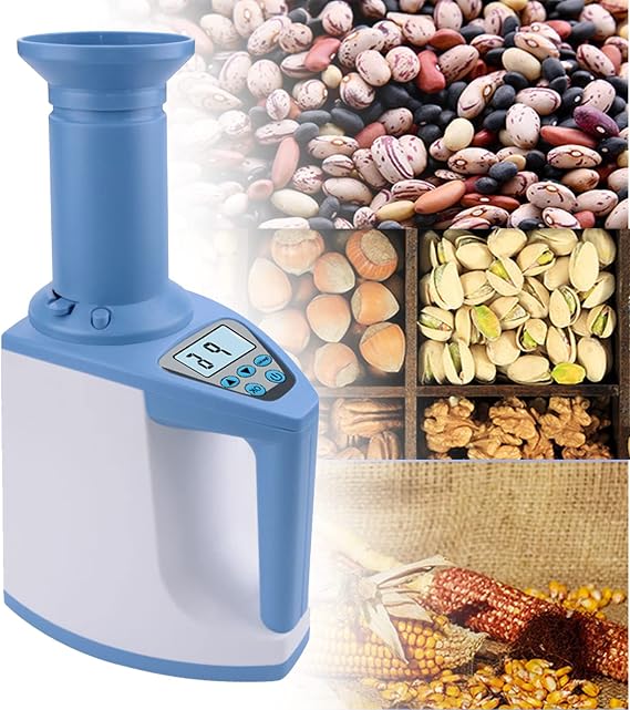 Digital Grain Moisture Meter Cereal Humidity Measure Tester,Smart Grain Moisture Meter for 16 Grains Coffee Been Rice Wheat Millet Soybean Maize Corn Sorghum