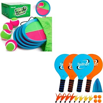 Teillnet Toss and Catch Ball Set with Badminton Set