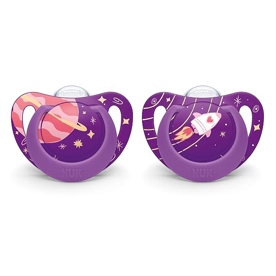 NUK Orthodontic Pacifiers 618 Months Pack, Outer Space