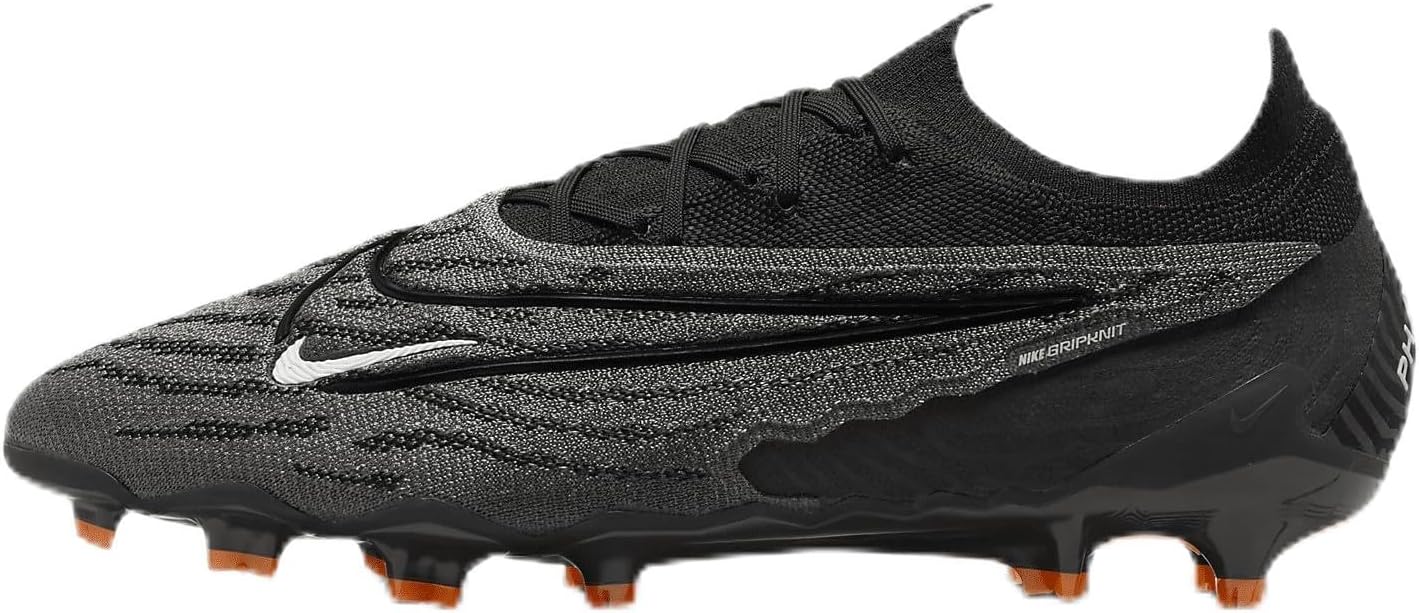 Nike Phantom GX Elite Firm-Ground Low-Top Soccer Cleat (DC9968-010, Black/Summit White-DK Smoke Grey) Size 4.5