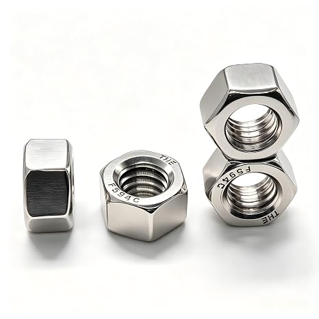 50 Pack 3/8"-16 Hex nut,Stainless Steel 304(18-8) Hardware Nuts,Standard Inch Coarse Thread Nuts by DYFOL